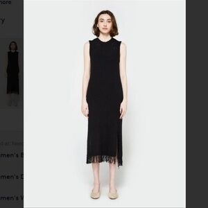 Callahan black knit fringe
column dress In Black